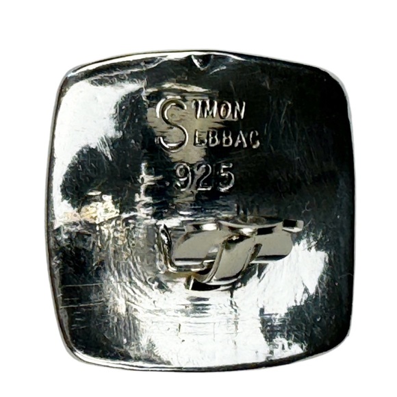 Simon Sebbag 80”s Silver & Vermeil Gold Clip Earrings - Picture 14 of 16